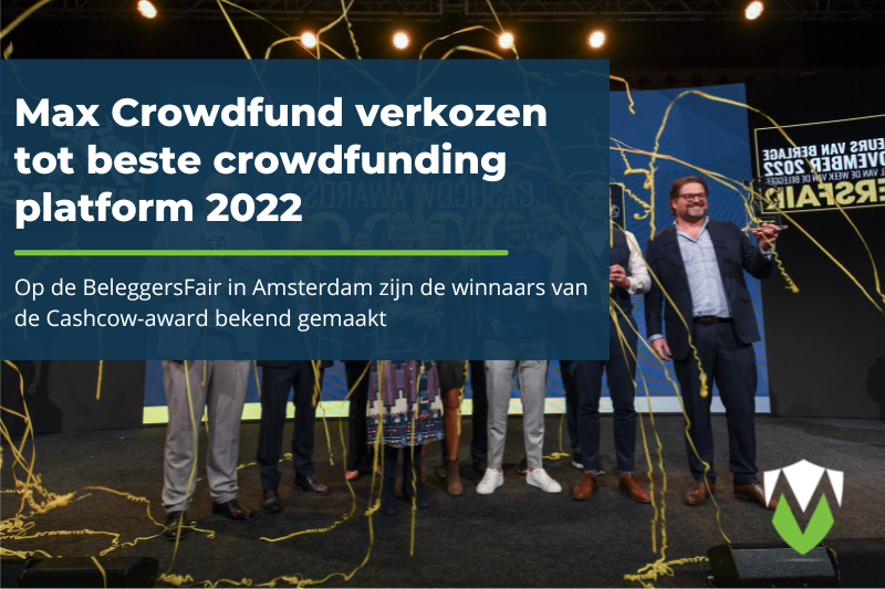 Max Crowdfund verkozen tot beste crowdfunding platform 2022