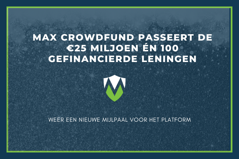 Max Crowdfund passeert de €25 miljoen én 100 gefinancierde leningen